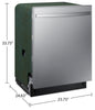 Samsung 24" 51 dBA Built-In Top-Control Dishwasher with 3rd Rack - DW80CG4051SRAA | Lave-vaisselle encastré Samsung à 51 dBA de 24 po avec commandes sur le dessus et 3e panier - DW80CG…
