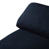 Eclipse Modular 5-Piece Linen-Look Fabric Sectional with Ottoman and Reversible Feather Down Cushions - Navy Blue | Sofa sectionnel modulaire Eclipse 5 pièces en tissu d’apparence lin avec pouf et coussins réversibles en duvet et plumes - bleu marine