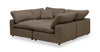Eclipse 4-Piece Linen-Look Fabric Modular Sectional - Slate | Sofa sectionnel modulaire Eclipse 4 pièces en tissu d'apparence lin - ardoise