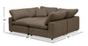 Eclipse 4-Piece Linen-Look Fabric Modular Sectional - Slate | Sofa sectionnel modulaire Eclipse 4 pièces en tissu d'apparence lin - ardoise