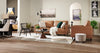 Edge 35" Genuine Leather Chair with Wood Legs and Removable Back Cushion - Brown | Fauteuil Edge de 35 po en cuir véritable avec pattes en bois et coussin de dossier amovible - brun