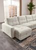 Scott Living Elevate Modular 7-Piece Left-Facing Chenille Fabric Power Sliding Sectional with Storage - Beige | Sofa sectionnel modulaire à coulissement électrique de gauche Elevate de Scott Living 7 pièces en tissu de chenille avec rangement - beige
