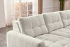 Scott Living Elevate Modular 7-Piece Left-Facing Chenille Fabric Power Sliding Sectional with Storage - Beige | Sofa sectionnel modulaire à coulissement électrique de gauche Elevate de Scott Living 7 pièces en tissu de chenille avec rangement - beige