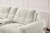 Scott Living Elevate Modular 7-Piece Left-Facing Chenille Fabric Power Sliding Sectional with Storage - Beige | Sofa sectionnel modulaire à coulissement électrique de gauche Elevate de Scott Living 7 pièces en tissu de chenille avec rangement - beige