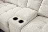 Scott Living Elevate Modular 7-Piece Left-Facing Chenille Fabric Power Sliding Sectional with Storage - Beige | Sofa sectionnel modulaire à coulissement électrique de gauche Elevate de Scott Living 7 pièces en tissu de chenille avec rangement - beige