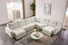 Scott Living Elevate Modular 7-Piece Left-Facing Chenille Fabric Power Sliding Sectional with Storage - Beige | Sofa sectionnel modulaire à coulissement électrique de gauche Elevate de Scott Living 7 pièces en tissu de chenille avec rangement - beige