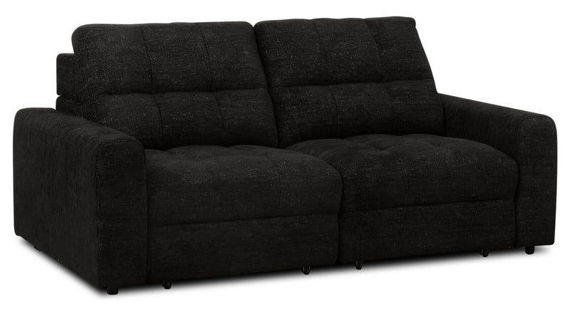 Scott Living Elevate Modular 82\" Chenille Fabric Loveseat with Power Sliding - Ebony