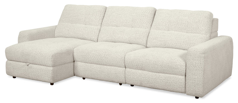 Scott Living Elevate Modular 3-Piece Left-Facing Chenille Fabric Power Reclining Sectional – Taupe