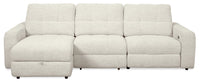Scott Living Elevate Modular 3-Piece Left-Facing Chenille Fabric Power Reclining Sectional – Beige 