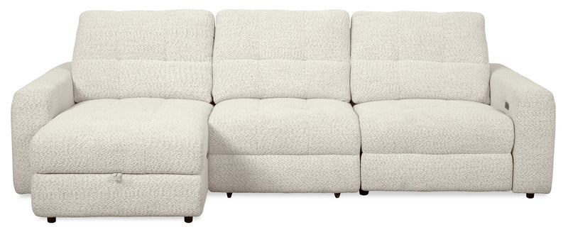 Scott Living Elevate Modular 3-Piece Left-Facing Chenille Fabric Power Reclining Sectional – Taupe