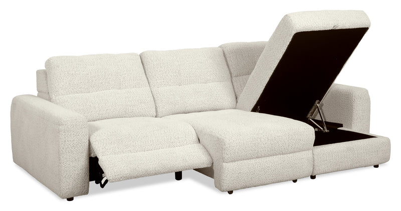 Scott Living Elevate Modular 3-Piece Right-Facing Chenille Fabric Power Reclining and Sliding Sectional - Taupe