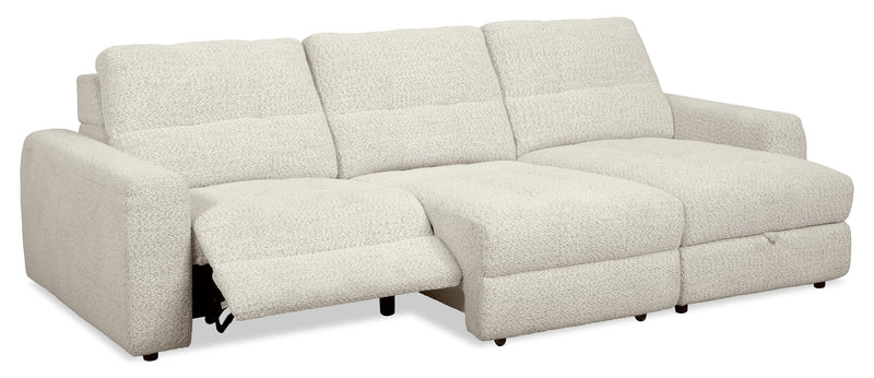 Scott Living Elevate Modular 3-Piece Right-Facing Chenille Fabric Power Reclining and Sliding Sectional - Taupe