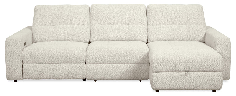 Scott Living Elevate Modular 3-Piece Right-Facing Chenille Fabric Power Reclining and Sliding Sectional - Taupe