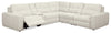 Scott Living Elevate Modular 6-Piece L-Shaped Chenille Fabric Power Reclining Sectional with Storage Console - Beige | Sofa sectionnel modulaire à inclinaison électrique en forme de L Elevate de Scott Living 6 pièces avec console de rangement - beige