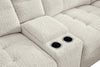 Scott Living Elevate Modular 6-Piece L-Shaped Chenille Fabric Power Reclining Sectional with Storage Console - Beige | Sofa sectionnel modulaire à inclinaison électrique en forme de L Elevate de Scott Living 6 pièces avec console de rangement - beige