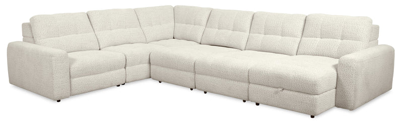 Scott Living Elevate Modular 6-Piece Right-Facing Chenille Fabric Power Reclining and Sliding Sectional - Taupe