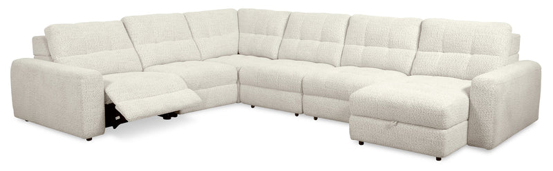 Scott Living Elevate Modular 6-Piece Right-Facing Chenille Fabric Power Reclining and Sliding Sectional - Taupe