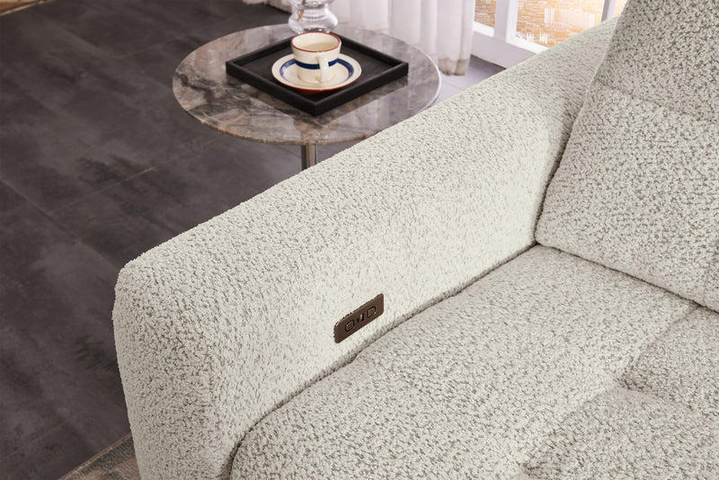 Scott Living Elevate Modular 6-Piece Right-Facing Chenille Fabric Power Reclining and Sliding Sectional - Taupe