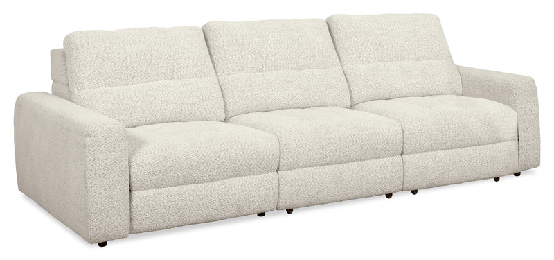 Scott Living Elevate Modular 115\" Chenille Fabric Sofa with Power Sliding - Taupe