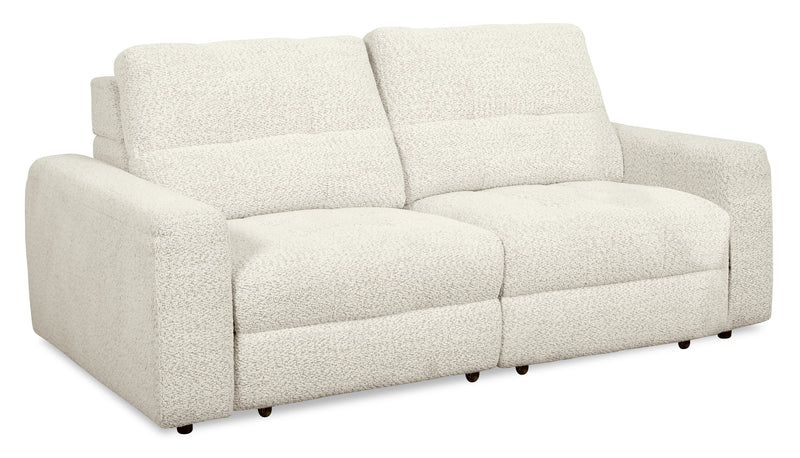 Scott Living Elevate Modular 82\" Chenille Fabric Loveseat with Power Sliding - Taupe
