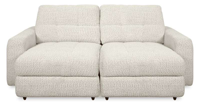 Scott Living Elevate Modular 82\" Chenille Fabric Loveseat with Power Sliding - Taupe