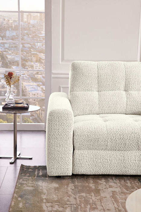 Scott Living Elevate Modular 82\" Chenille Fabric Loveseat with Power Sliding - Taupe