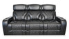 Elite 86" Genuine Leather Massage Power Reclining Sofa with Immersive Audio and Power Headrests - Black | Sofa de massage à inclinaison électrique Elite de 86 po en cuir véritable avec son immersif et appuie-têtes électriques - noir