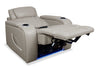 Elite 38" Genuine Leather Massage Power Reclining Chair with Immersive Audio and Power Headrest - Putty | Fauteuil de massage à inclinaison électrique Elite de 38 po en cuir véritable avec son immersif et appuie-tête électrique - mastic