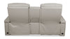 Elite 74" Genuine Leather Massage Power Reclining Loveseat with Immersive Audio and Power Headrests - Putty | Causeuse de massage à inclinaison électrique Elite de 74 po en cuir véritable avec son immersif et appuie-têtes électriques -  mastic