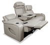 Elite 86" Genuine Leather Massage Power Reclining Sofa with Immersive Audio and Power Headrests - Putty | Sofa de massage à inclinaison électrique Elite de 86 po en cuir véritable avec son immersif et appuie-têtes électriques - mastic
