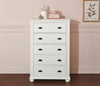 Ella Bedroom Chest of Drawers, 5-Drawer, 36"W x 53"H -  White | Commode verticale de chambre à coucher Ella de 36 po (L) x 53 po (H) à 5 tiroirs - blanche