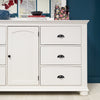 Ella Bedroom 6-Drawer & Cabinet Dresser, 63"W x 36"H - White | Commode de chambre à coucher Ella de 63 po (L) x 36 po (H) à 6 tiroirs avec armoire - blanche