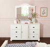 Ella Bedroom 6-Drawer & Cabinet Dresser, 63"W x 36"H - White | Commode de chambre à coucher Ella de 63 po (L) x 36 po (H) à 6 tiroirs avec armoire - blanche