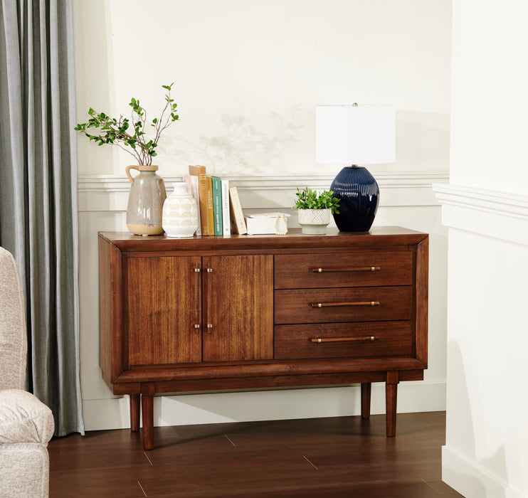Ember Dining Server with Storage & Drawers, 56\"W - Brown