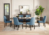 Emery Dining Chair with Polyester Fabric - Blue | Chaise de salle à manger Emery en tissu de polyester - bleue