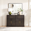 Emery Dining Server with Drawers, Storage & Built-In Wine Racks, 60"W - Black | Desserte de salle à manger Emery de 60 po (L) avec tiroirs, rangement et supports à vin intégrés - noire