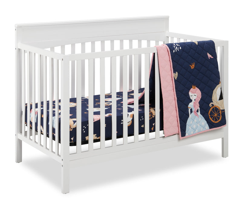 Emmy 3-Piece Crib Bedding Set - Navy and Pink