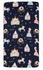 Emmy 3-Piece Crib Bedding Set - Navy and Pink | Literie Emmy 3 pièces pour lit de bébé - blue marine et rose