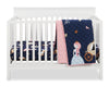 Emmy 3-Piece Crib Bedding Set - Navy and Pink | Literie Emmy 3 pièces pour lit de bébé - blue marine et rose