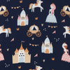 Emmy 3-Piece Crib Bedding Set - Navy and Pink | Literie Emmy 3 pièces pour lit de bébé - blue marine et rose