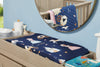 Emmy 3-Piece Crib Bedding Set - Navy and Pink | Literie Emmy 3 pièces pour lit de bébé - blue marine et rose
