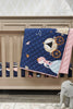 Emmy 3-Piece Crib Bedding Set - Navy and Pink | Literie Emmy 3 pièces pour lit de bébé - blue marine et rose