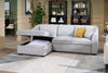 Envy 2-Piece Left-Facing Chenille Fabric Sleeper Sectional with Storage Chaise - Fog Grey | Sofa-lit sectionnel de gauche Envy 2 pièces en tissu de chenille avec fauteuil long de rangement - gris brouillard
