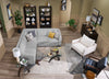 Envy 3-Piece Chenille Fabric Sectional - Fog Grey | Sofa sectionnel Envy 3 pièces en tissu de chenille - gris brouillard