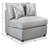 Scott Living Evolve Modular 4-Piece Linen-Look Fabric Sectional with Ottoman and Feather Down Cushions - Grey | Sofa sectionnel modulaire Evolve de Scott Living 4 pièces en tissu d’apparence lin avec pouf et coussins en duvet et plumes - gris
