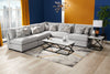 Scott Living Evolve Modular 39.5" Linen-Look Fabric Armless Chair with Feather Down Cushions - Grey | Fauteuil modulaire sans accoudoirs Evolve de Scott Living de 39,5 po en tissu d’apparence lin avec coussins en duvet et plumes - gris clair