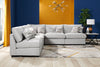 Scott Living Evolve Modular 39.5" Linen-Look Fabric Armless Chair with Feather Down Cushions - Grey | Fauteuil modulaire sans accoudoirs Evolve de Scott Living de 39,5 po en tissu d’apparence lin avec coussins en duvet et plumes - gris clair