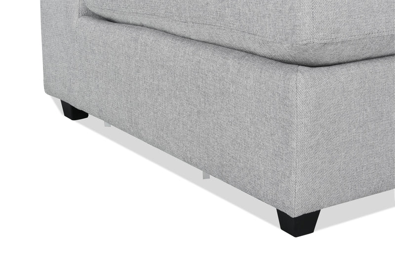 Scott Living Evolve Modular 39.5\" Linen-Look Fabric Armless Chair with Feather Down Cushions - Grey