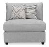 Scott Living Evolve Modular 39.5" Linen-Look Fabric Armless Chair with Feather Down Cushions - Grey | Fauteuil modulaire sans accoudoirs Evolve de Scott Living de 39,5 po en tissu d’apparence lin avec coussins en duvet et plumes - gris clair