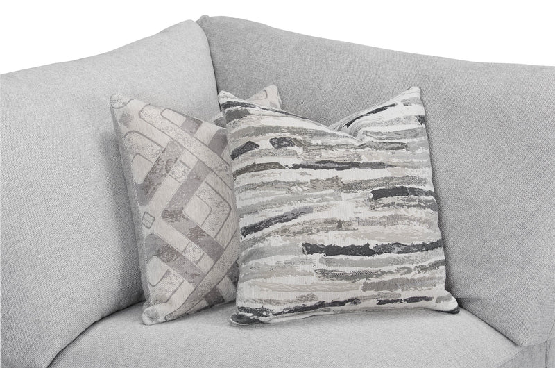 Scott Living Evolve Modular 39.5\" Linen-Look Fabric Corner Chair with Feather Down Cushions - Grey